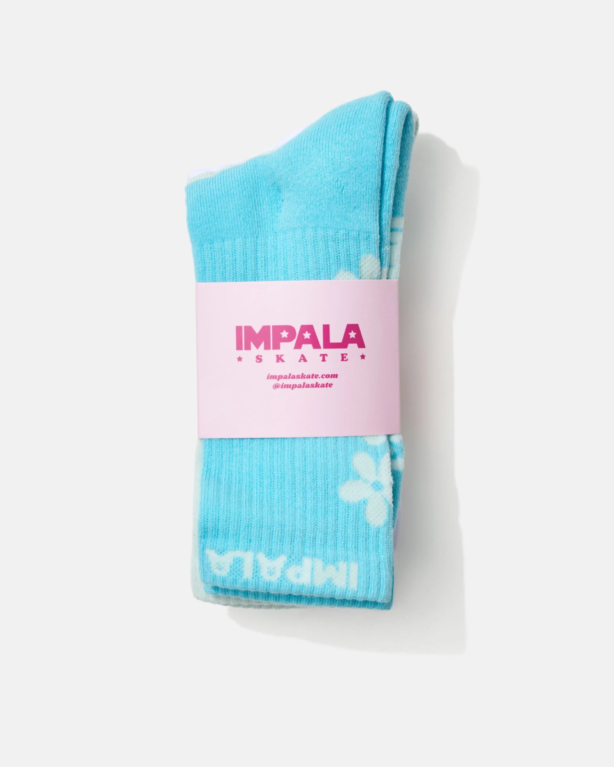 Impala Skate Sock 3pk - Ditsy Blue - Image 2